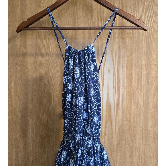 Madewell Cross-Back Halter Midi Medallion Dress - Picture 5 of 12